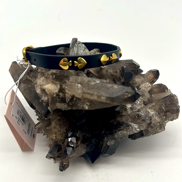 kate spade Black Bracelet with Gold Spade Accents NWT - Picture 3 of 6